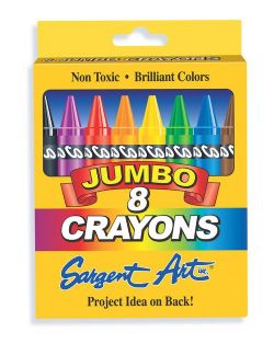 Bx. 8 Color Large Sargent Crayons